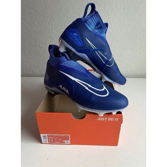 Men’s Sz 12 Nike Cleats Blue Alpha Menace Elite 3 Game Royal Football CT6648-414 - Picture 1 of 13
